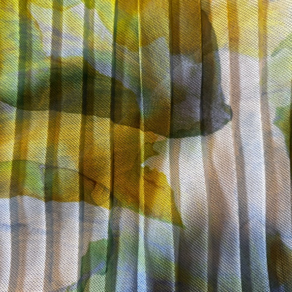 Zara blue and green pastel tulle pleated maxi dress made in Europe EUC - Picture 4 of 12